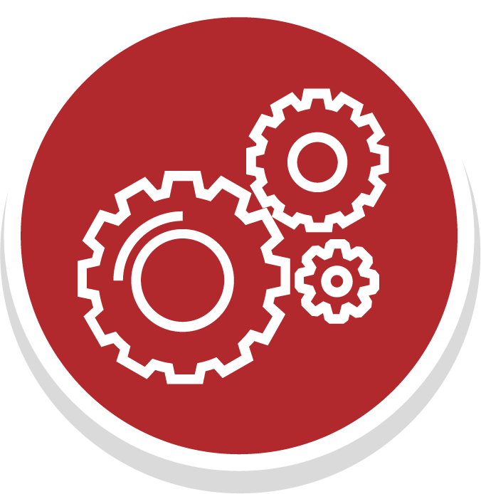 technology icon red circle